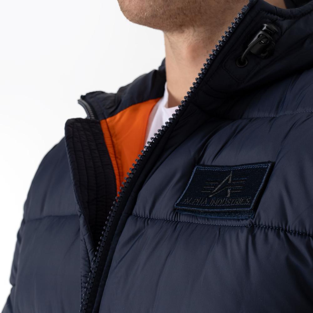 Bunda Alpha Industries Hooded Puffer 11811307 - tmavě modrě