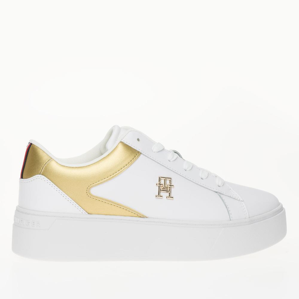 Boty Tommy Hilfiger Platform Court FW0FW08073-0K6 - bílé