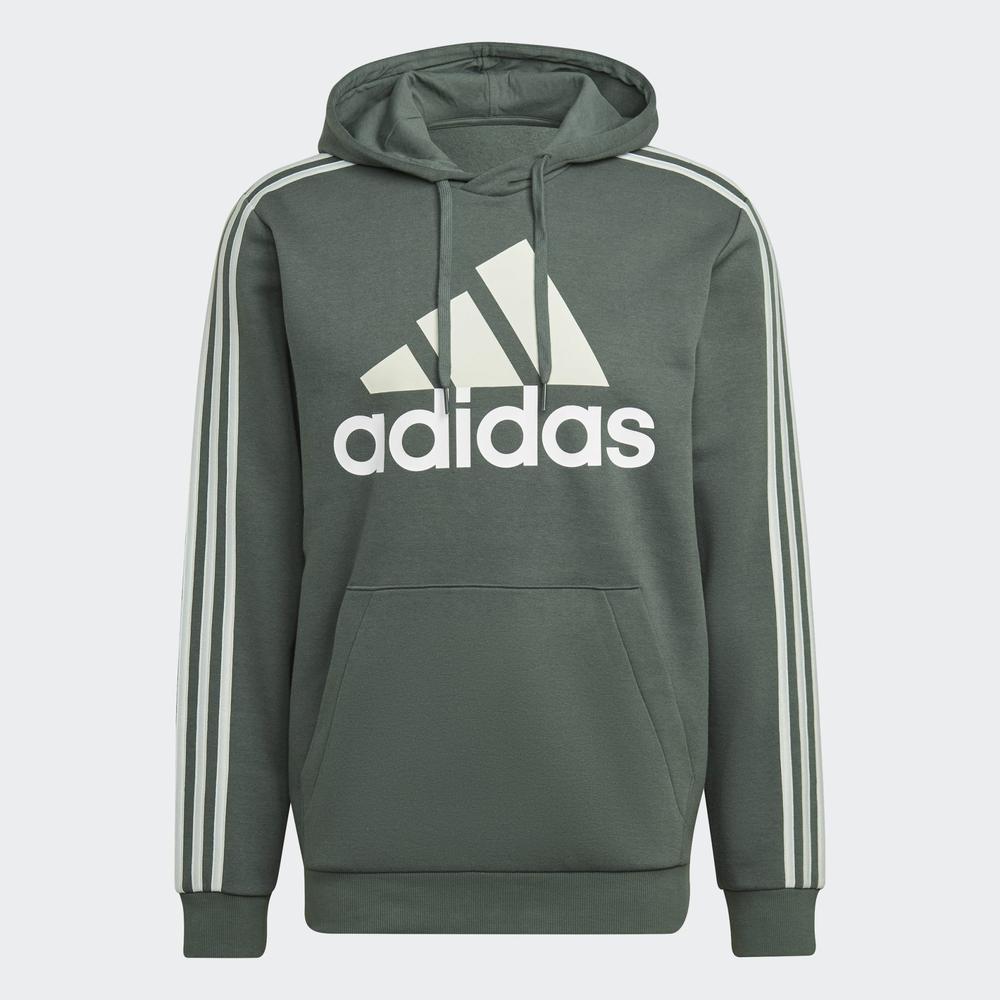 Mikina adidas Essentials Fleece 3-Stripes Logo Hoodie HL2241 - zelené