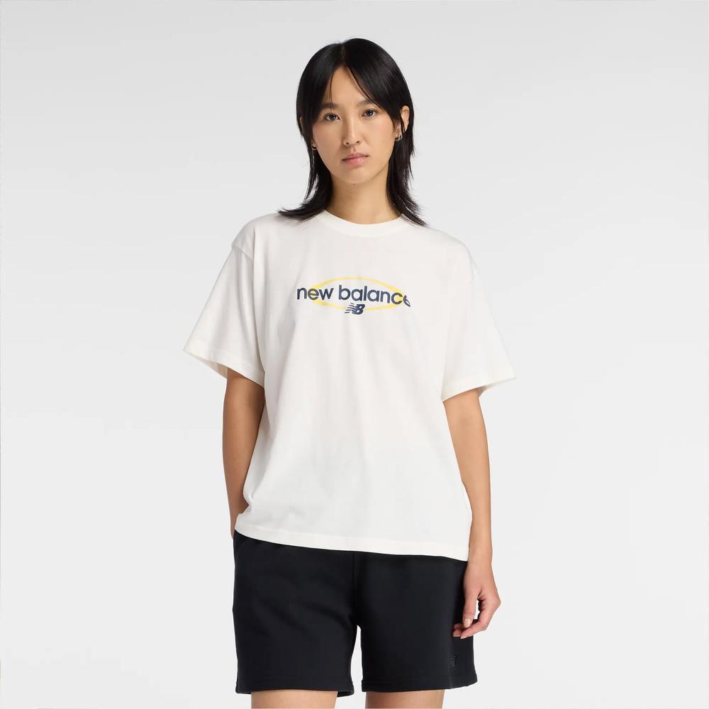 Dámské tričko New Balance WT61Z7OQSST - béžové