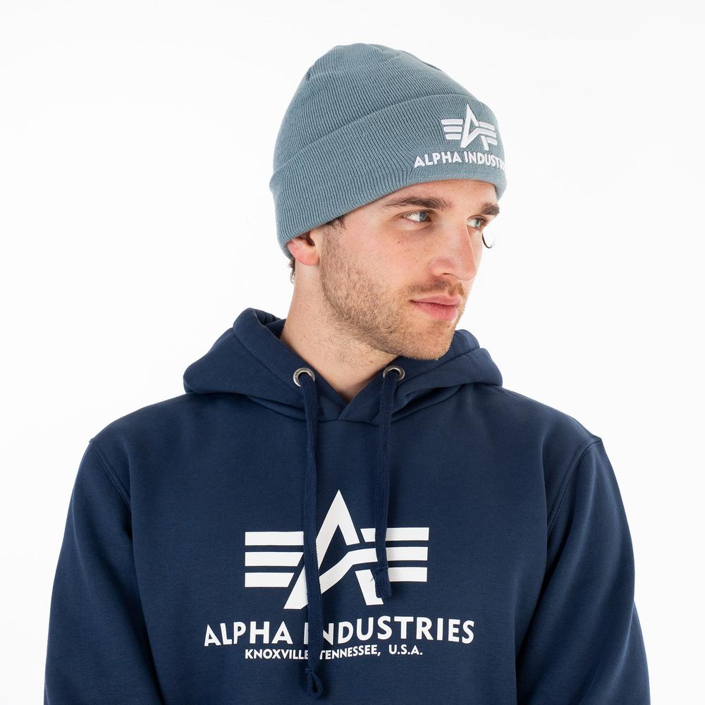 Čepice Alpha Industries 3D Beanie 168910134 - modré