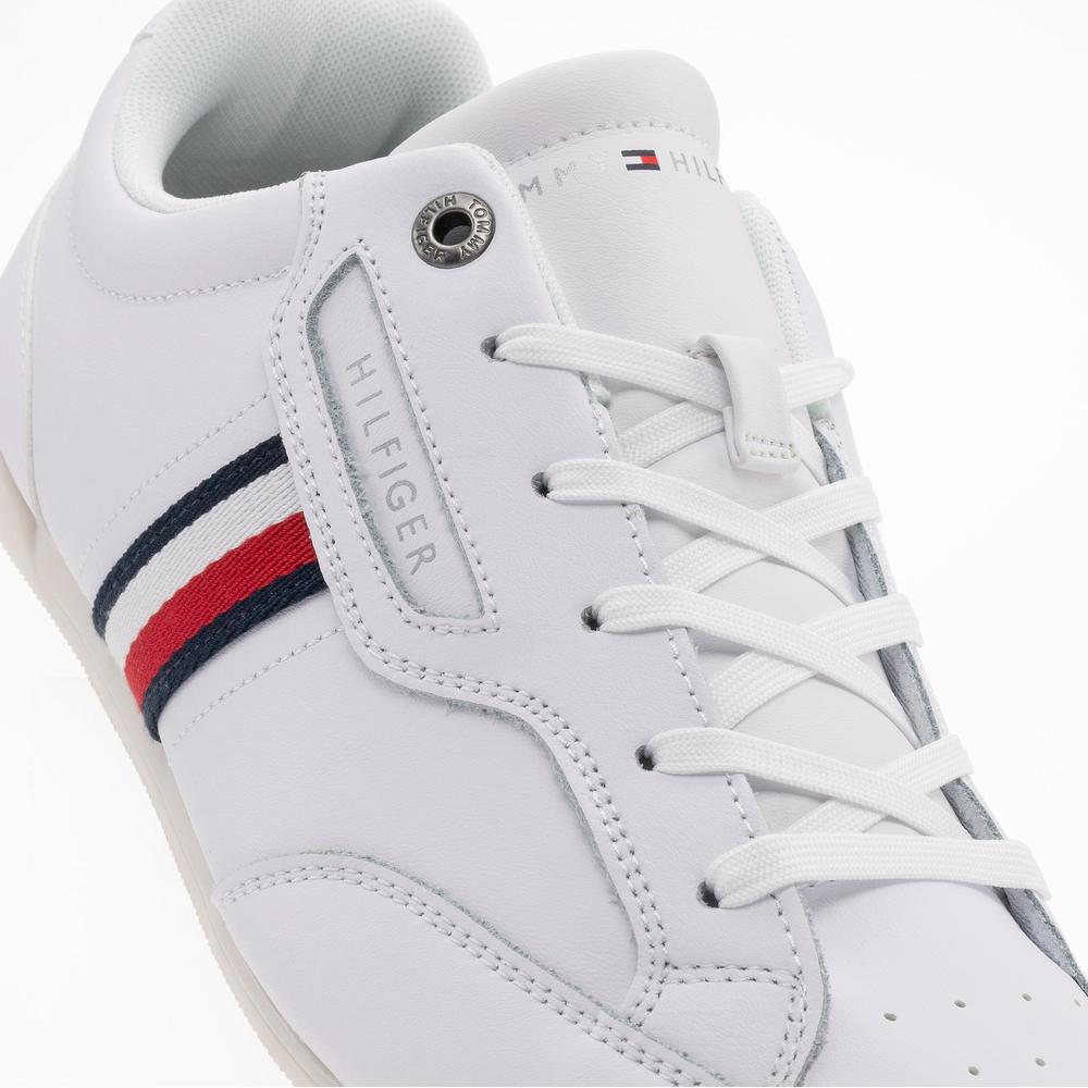 Boty Tommy Hilfiger Classic LO Cupsole Leather FM0FM04277-YBR - bílé