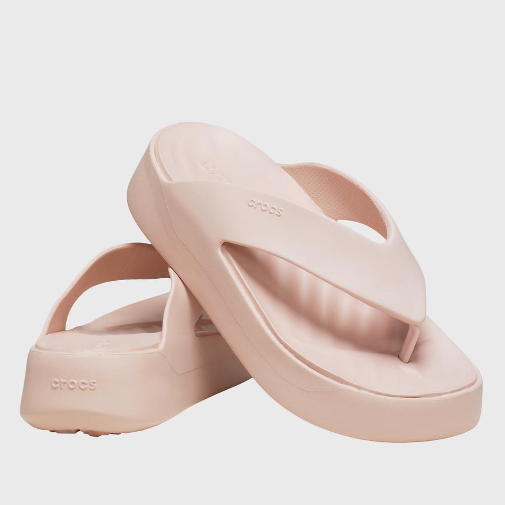 Žabky Crocs Getaway Platform Flip 209410-6UR - béžové