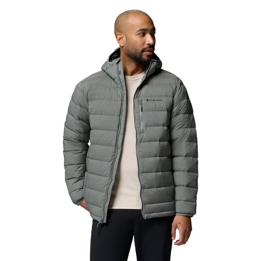 Pánská bunda Columbia Peak Down Hooded 2133972342 - šedivé