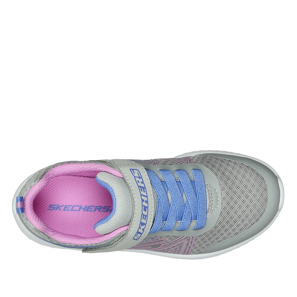 Dětské boty Skechers Microspec Plus Swirl Sweet 303535LGYMT - šedivé