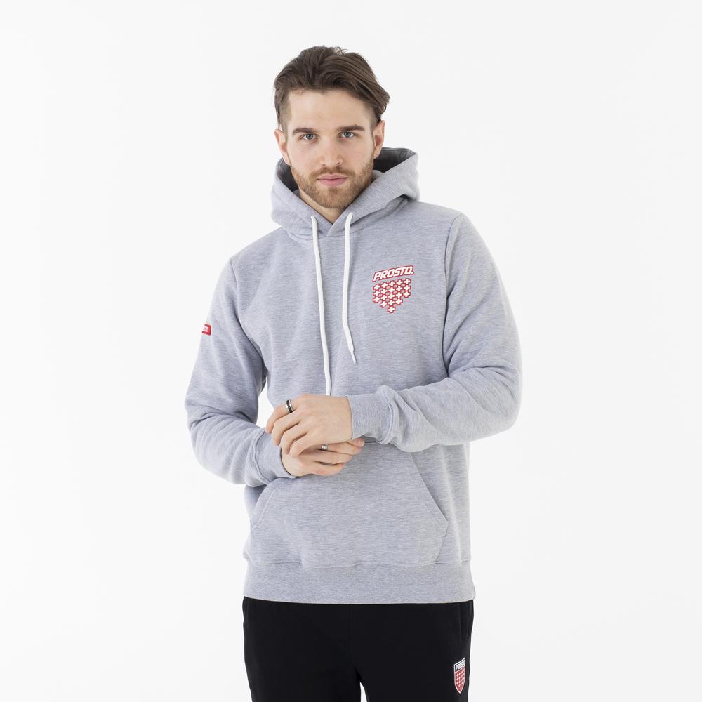 Mikina Prosto Klasyk Hoodie Hert KL222MSWE2062 - šedivé
