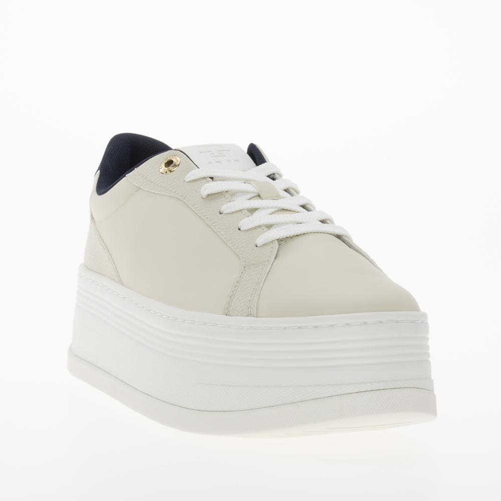 Boty Tommy Jeans Platform Sneaker Triangle FW0FW08115-ACG - béžové