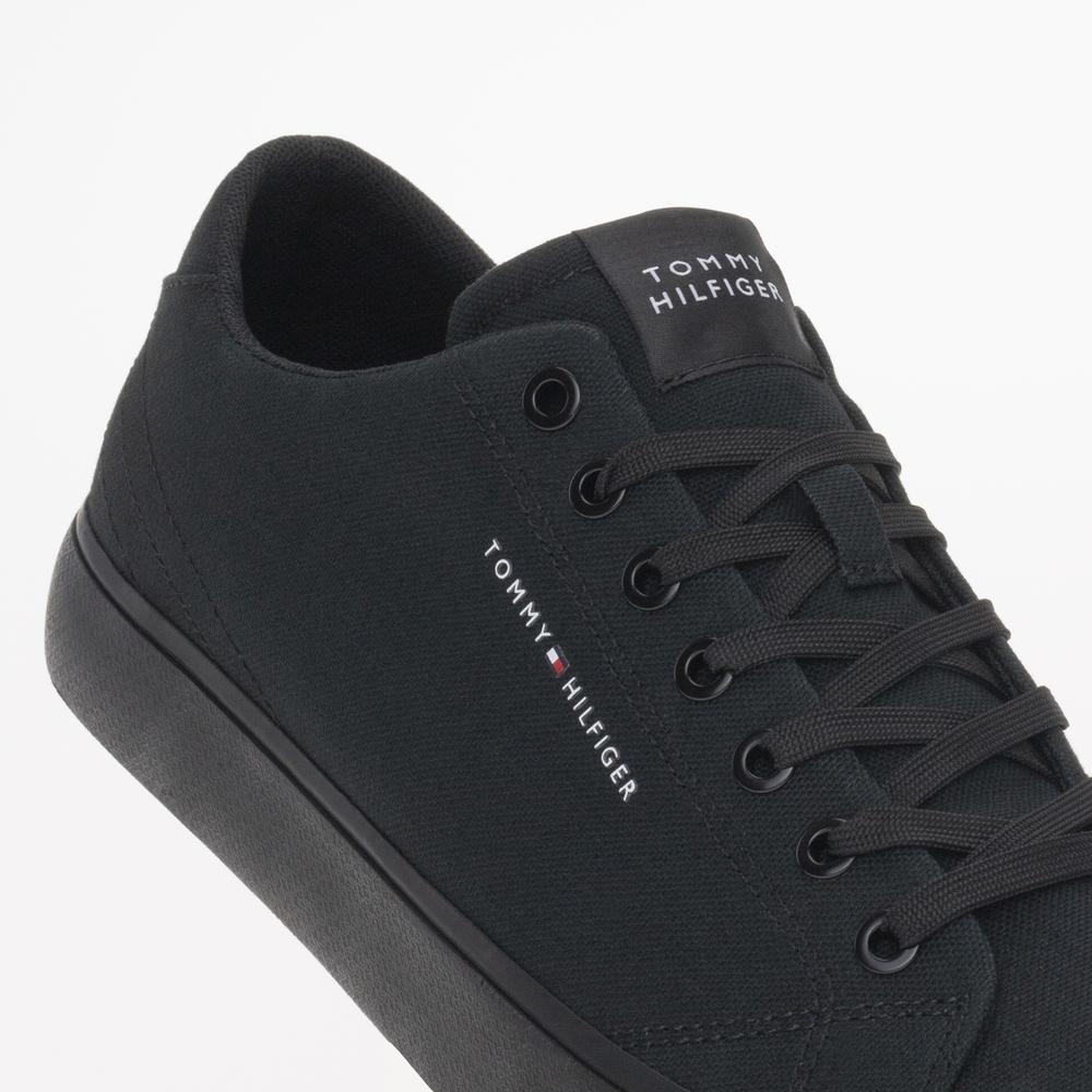 Boty Tommy Hilfiger Hi Vulc Low Canvas FM0FM04882-BDS - černé