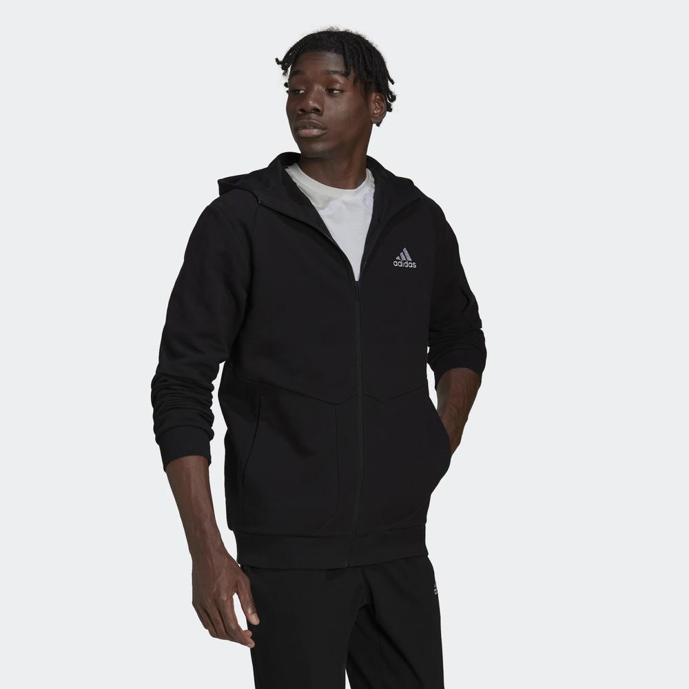 Mikina adidas Essentials 4 Gameday Full-Zip Hoodie HE1811 - černé