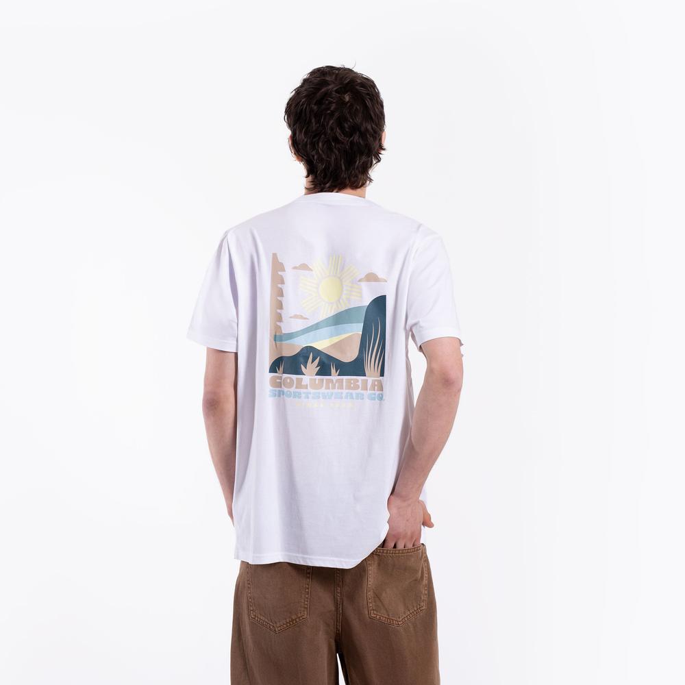 Pánská tričko Columbia CSC Back Graphic 2155021102 - bílé