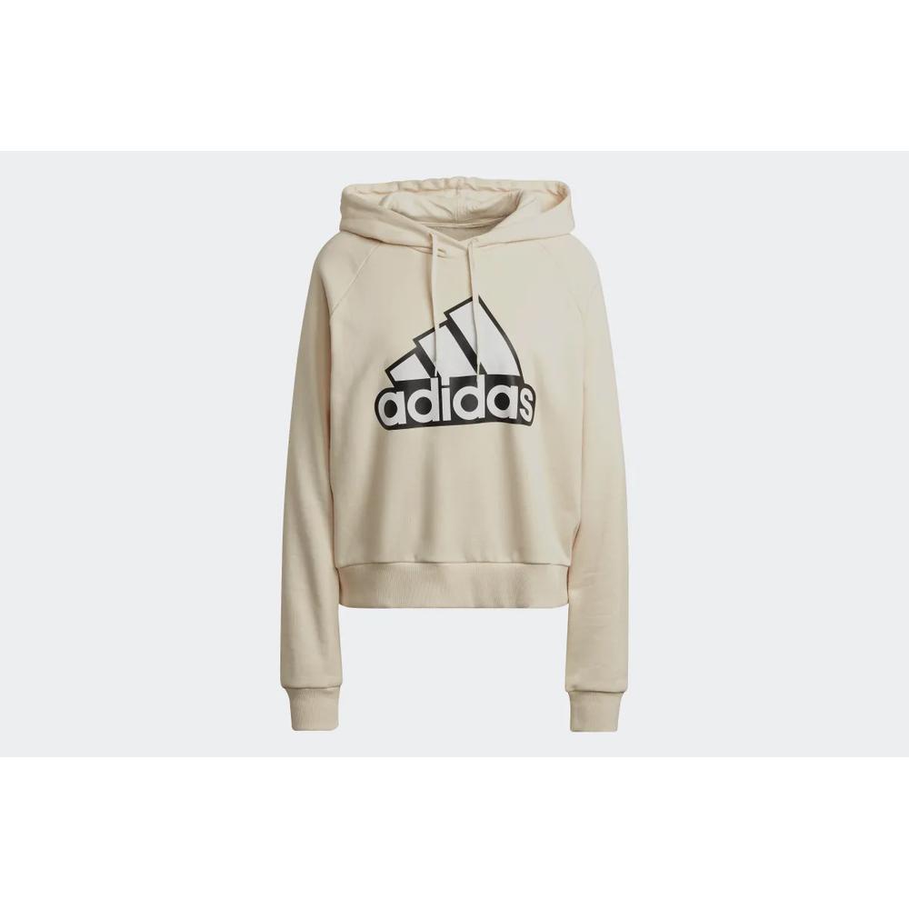 Mikina adidas Essentials Outlined Logo Hoodie HC9179 - béžové