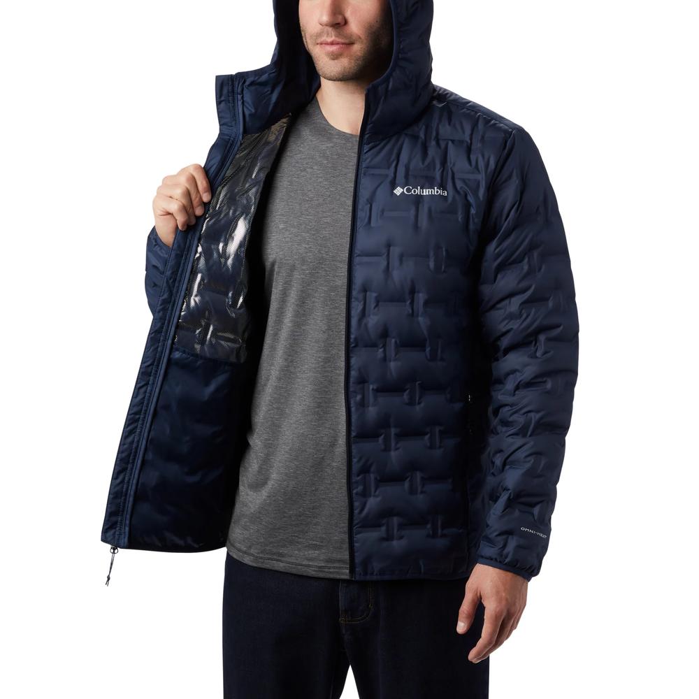 Bunda Columbia Delta Ridge Down Hooded 1875892464 - tmavě modrě