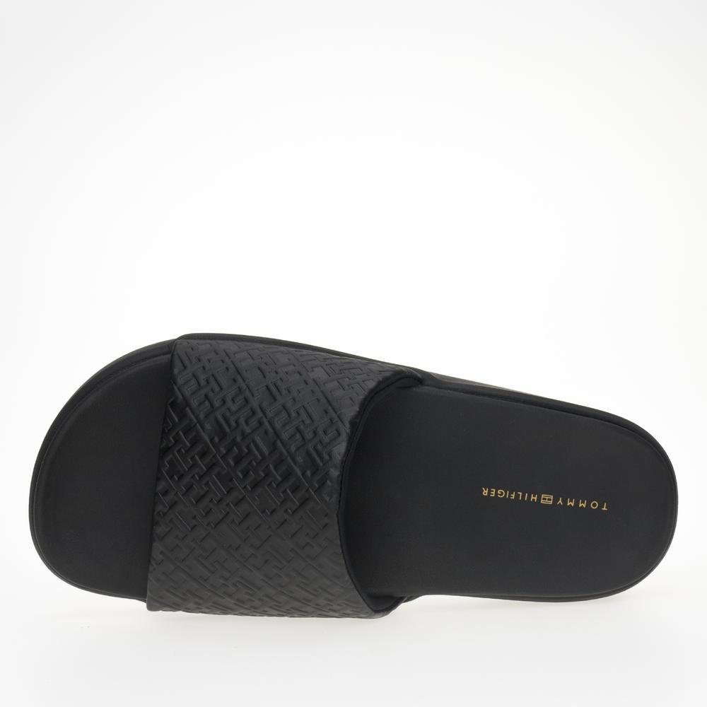 Žabky Tommy Hilfiger Monogram Pool FW0FW07855-BDS - černé