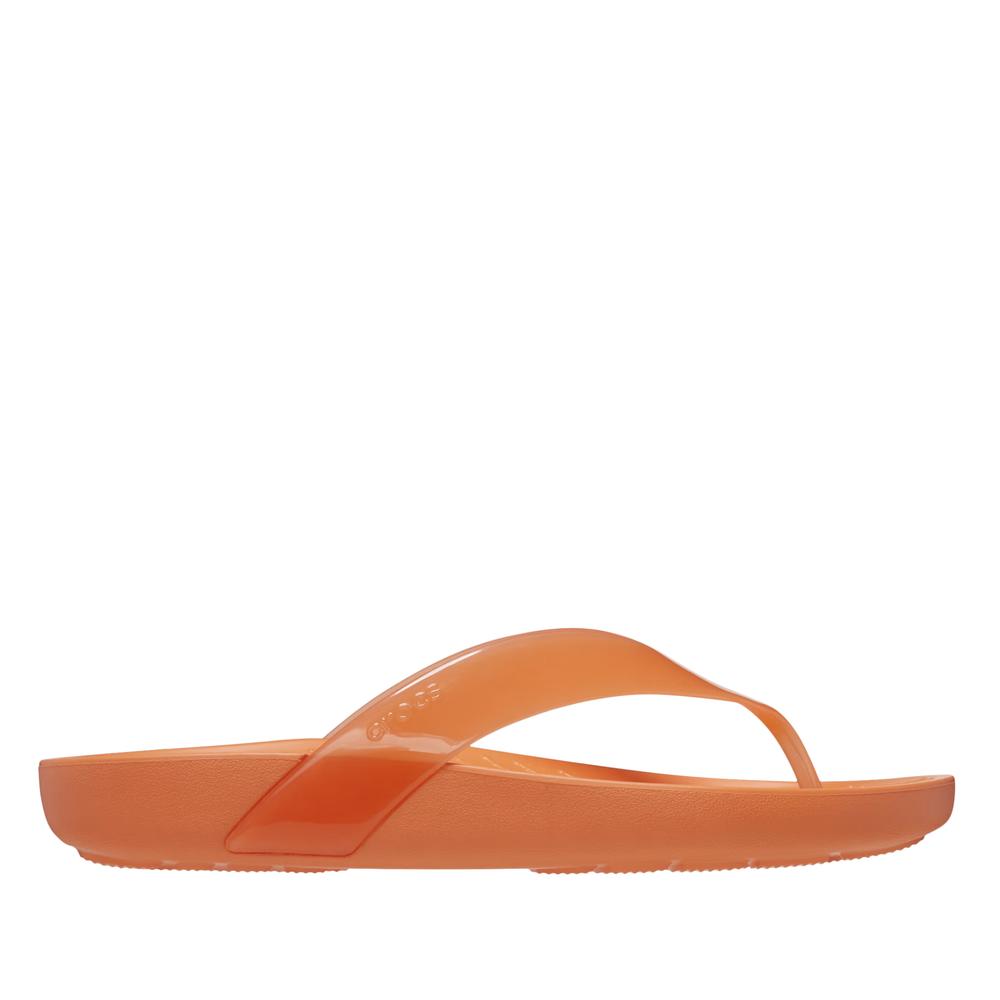 Žabky Crocs Splash Glossy Flip 208534-83I - oranžové