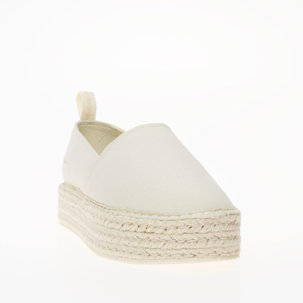 Boty Calvin Klein Platform Espadrille ML BTW YW0YW01378-0F9 - bílé