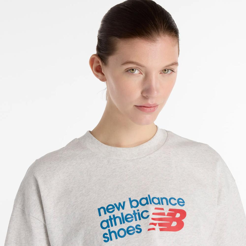 Dámské tričko New Balance WT51908AHH - šedivé