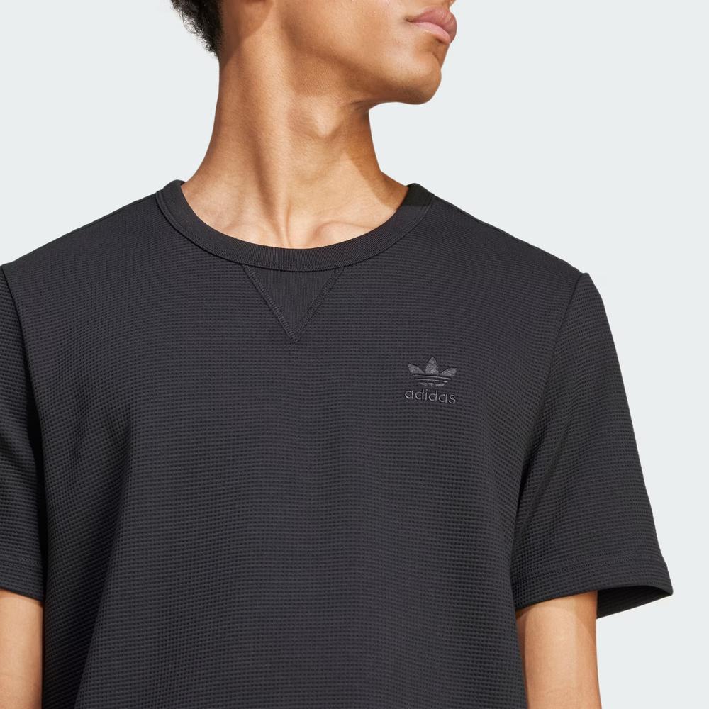 Tričko adidas Originals Trefoil Essentials Waffle IW5804 - černé