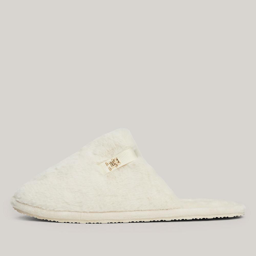 Žabky Tommy Hilfiger Comfort Home Slipper FW0FW08138-YBH - bílé