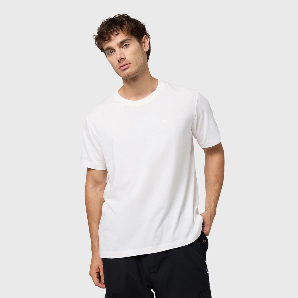 Tričko Champion Tonal Logo Crewneck 220278-WW036 - bílé