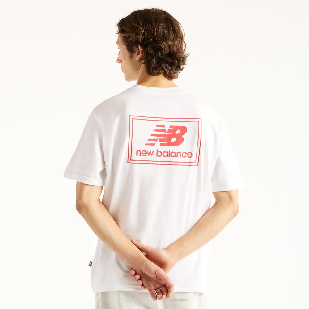 Pánské tričko New Balance Woven Label MT53928WT - bílé