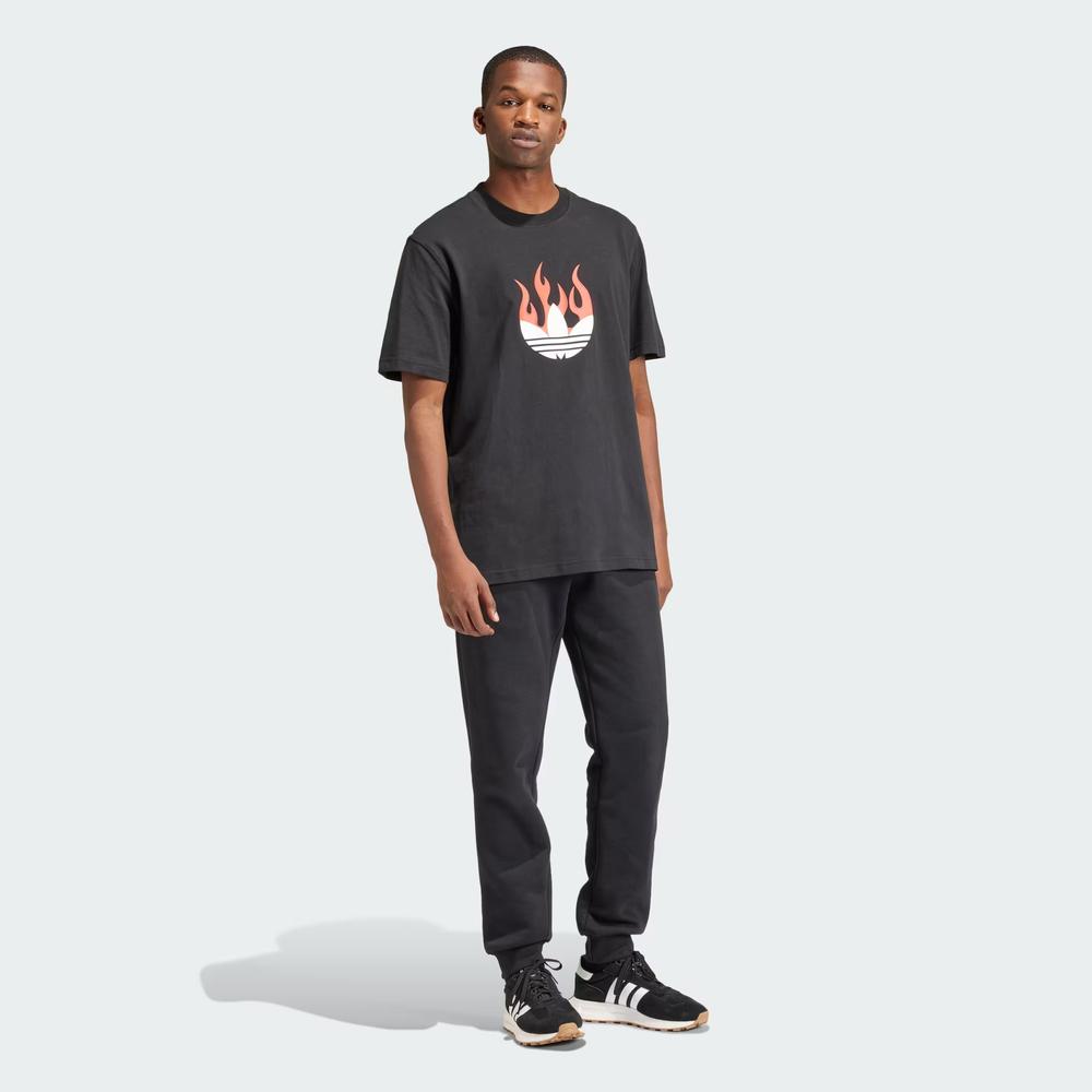 Tričko adidas Originals Flames Logo IS0178 - černé