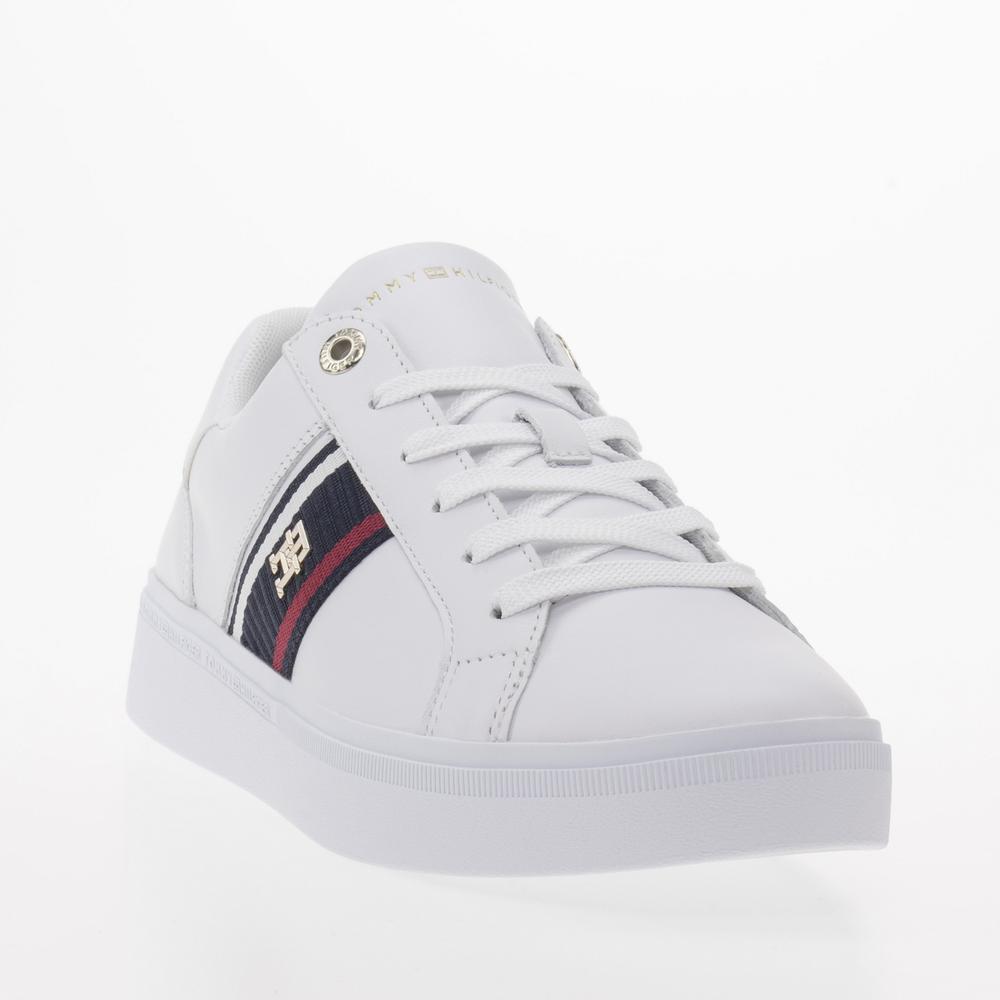 Boty Tommy Hilfiger Corp Webbing Sneaker FW0FW07379-YBS - bílé