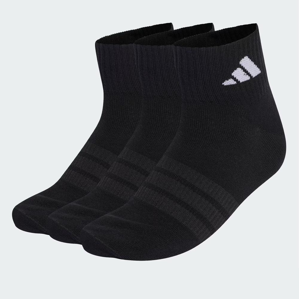 Ponožky unisex adidas Sportswear Thin Light Ankle 3 Pairs KC9613 - černé