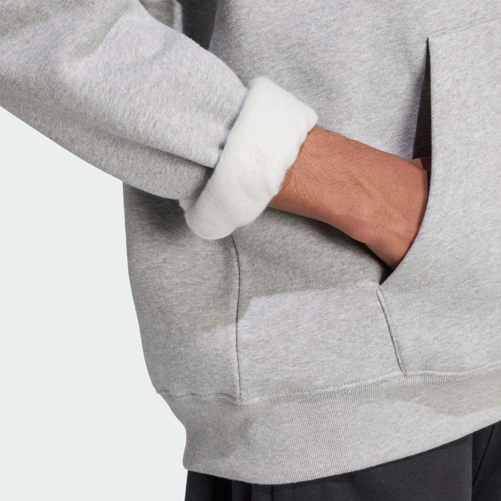 Mikina pánské adidas Originals Trefoil Essentials Loose Hoodie JV6057 - šedivé