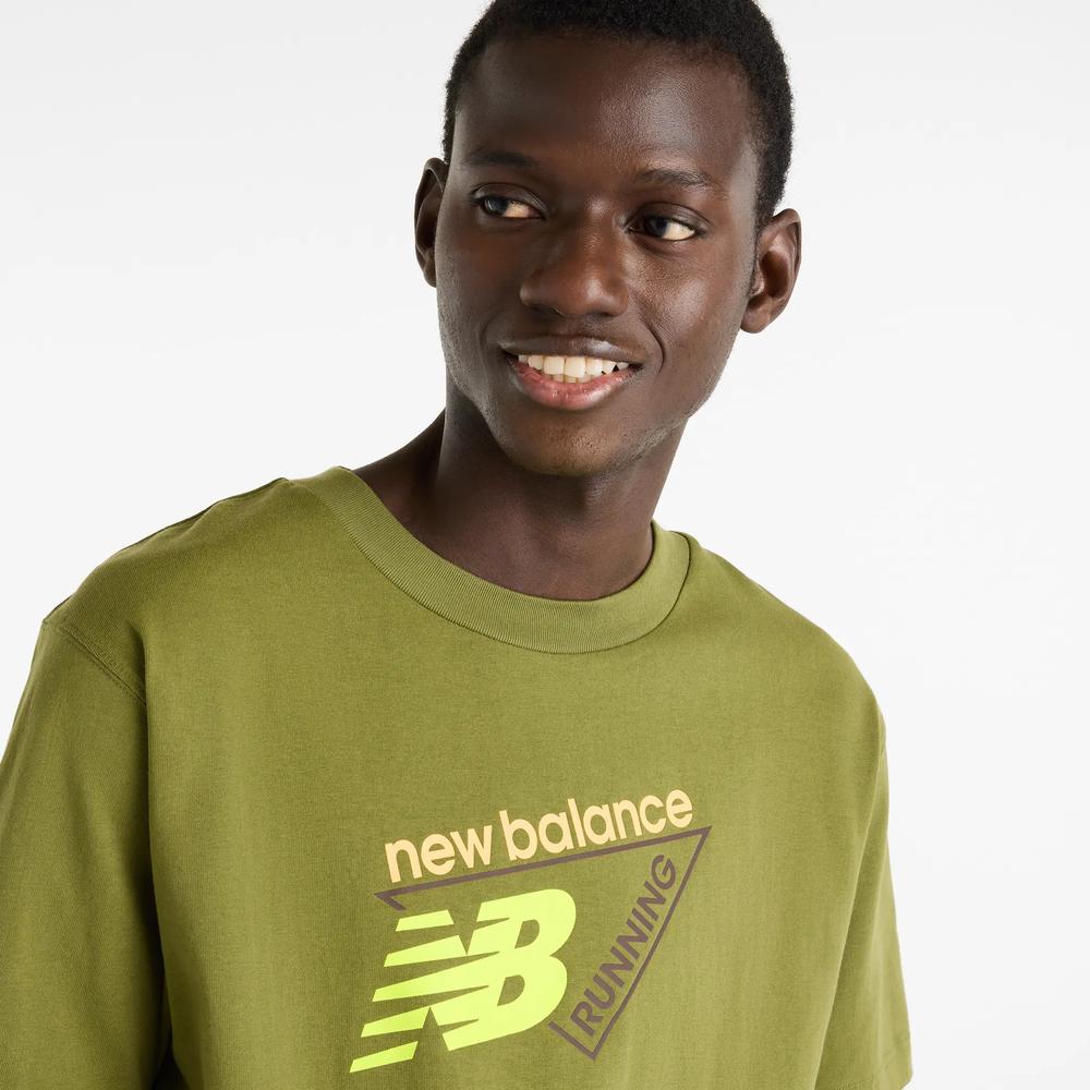 Pánské tričko New Balance Classic Tri-Logo MT61N1YVGEE - zelené