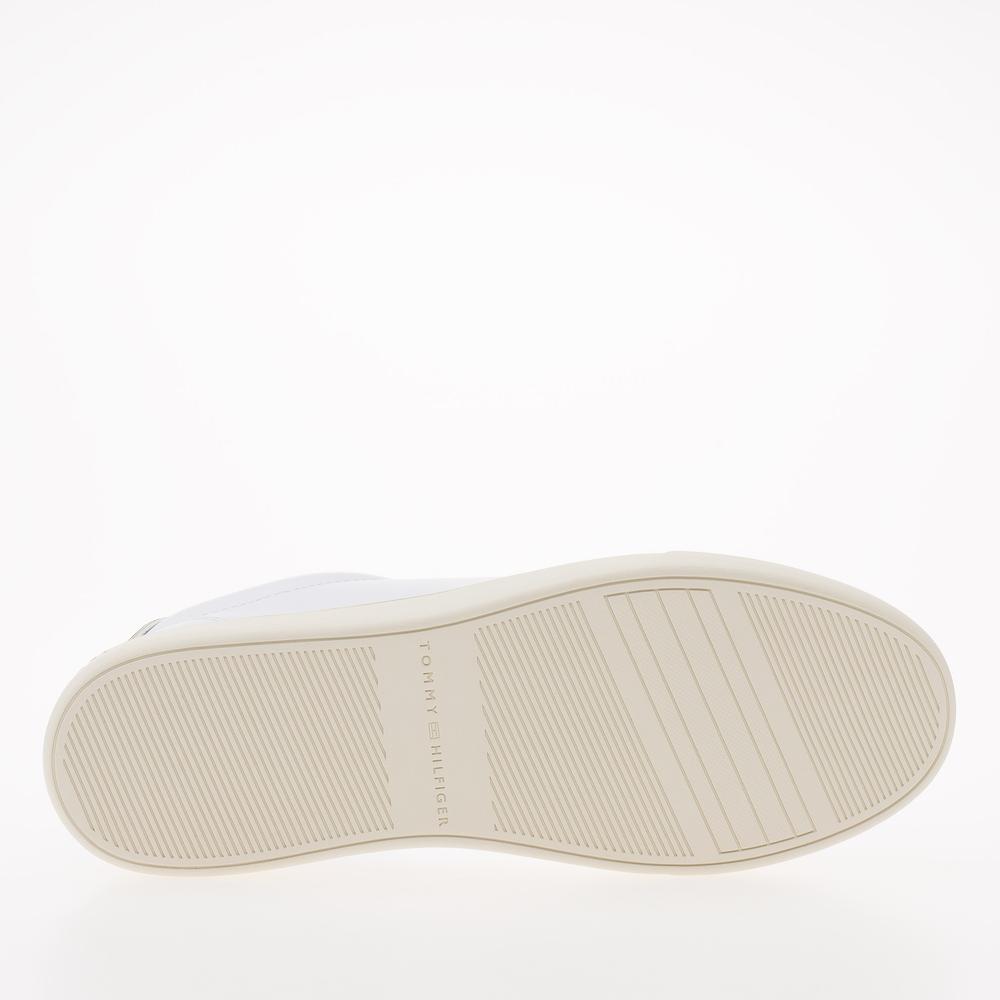 Boty Tommy Hilfiger Essential Leather Flag Cupsole FW0FW07427-0LH - bílé