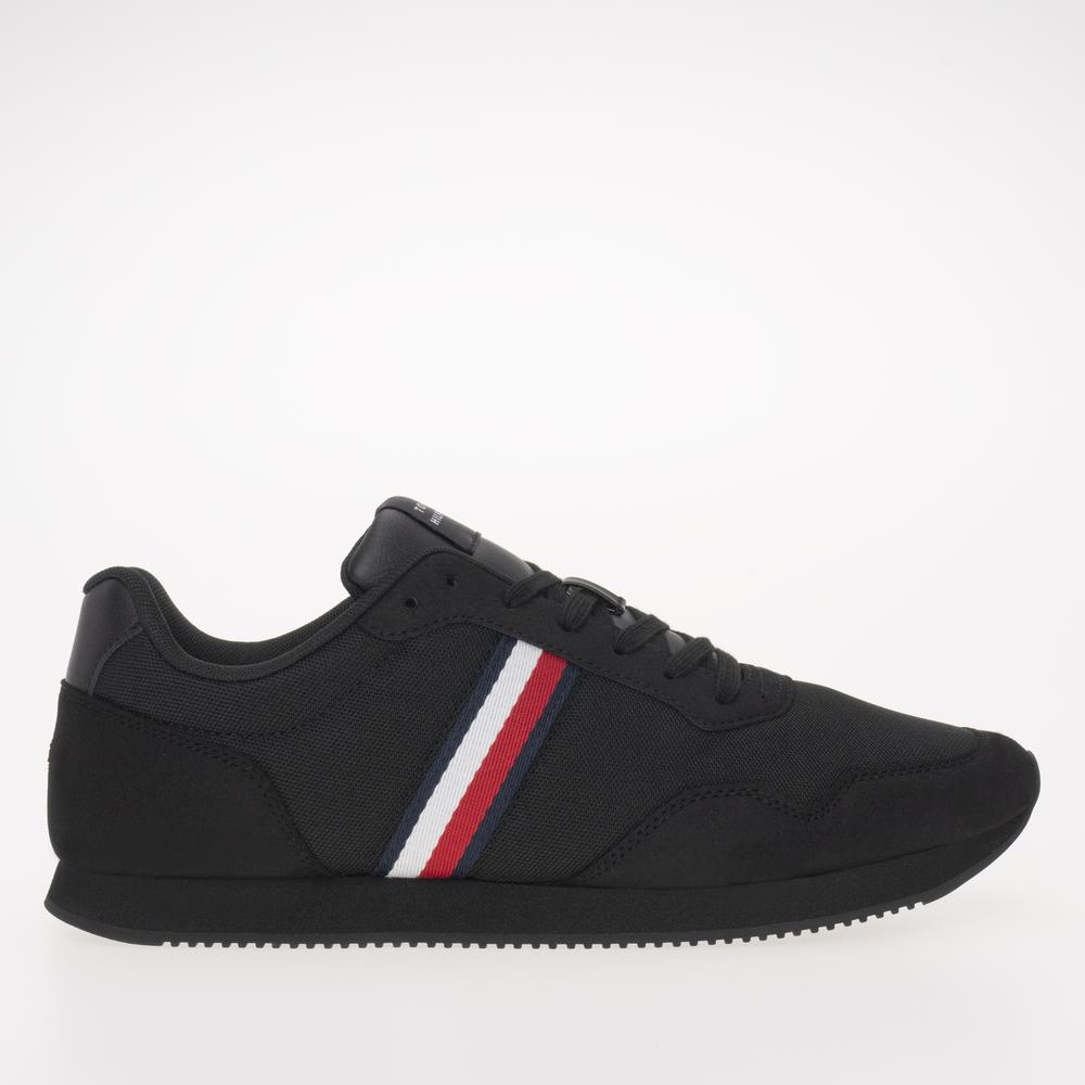 Boty Tommy Hilfiger LO Runner Mix FM0FM04958-BDS - černé