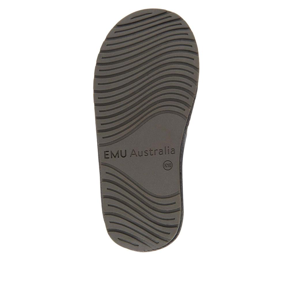 Boty Emu Australia Wallaby Mini Teens T10103CHAR - šedivé