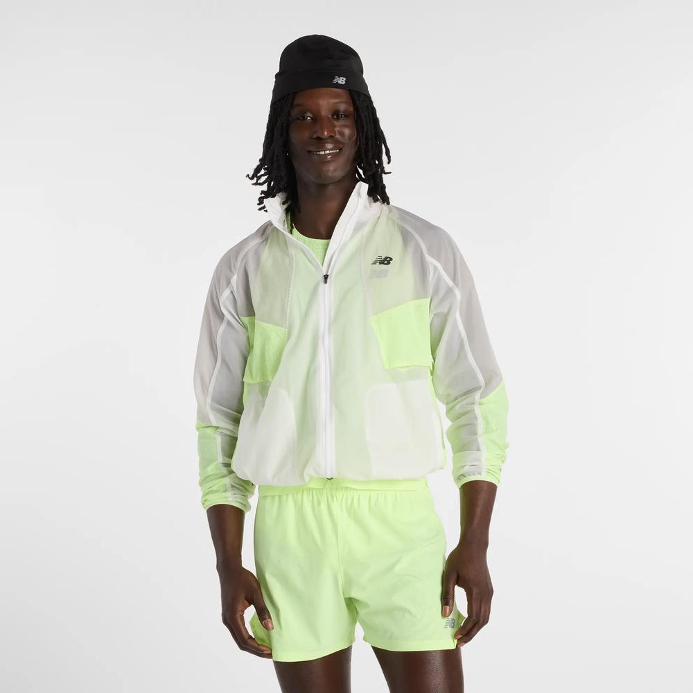 Pánská bunda New Balance MJ61U1I9AFG - bílé