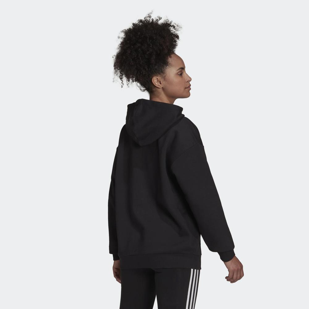 Mikina adidas Essentials Logo Boyfriend Fleece Hoodie HD1756 - černé