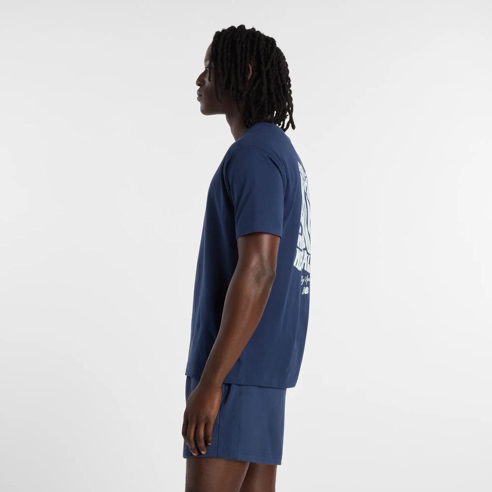 Pánské tričko New Balance MT61B2STNNY - tmavě modrě