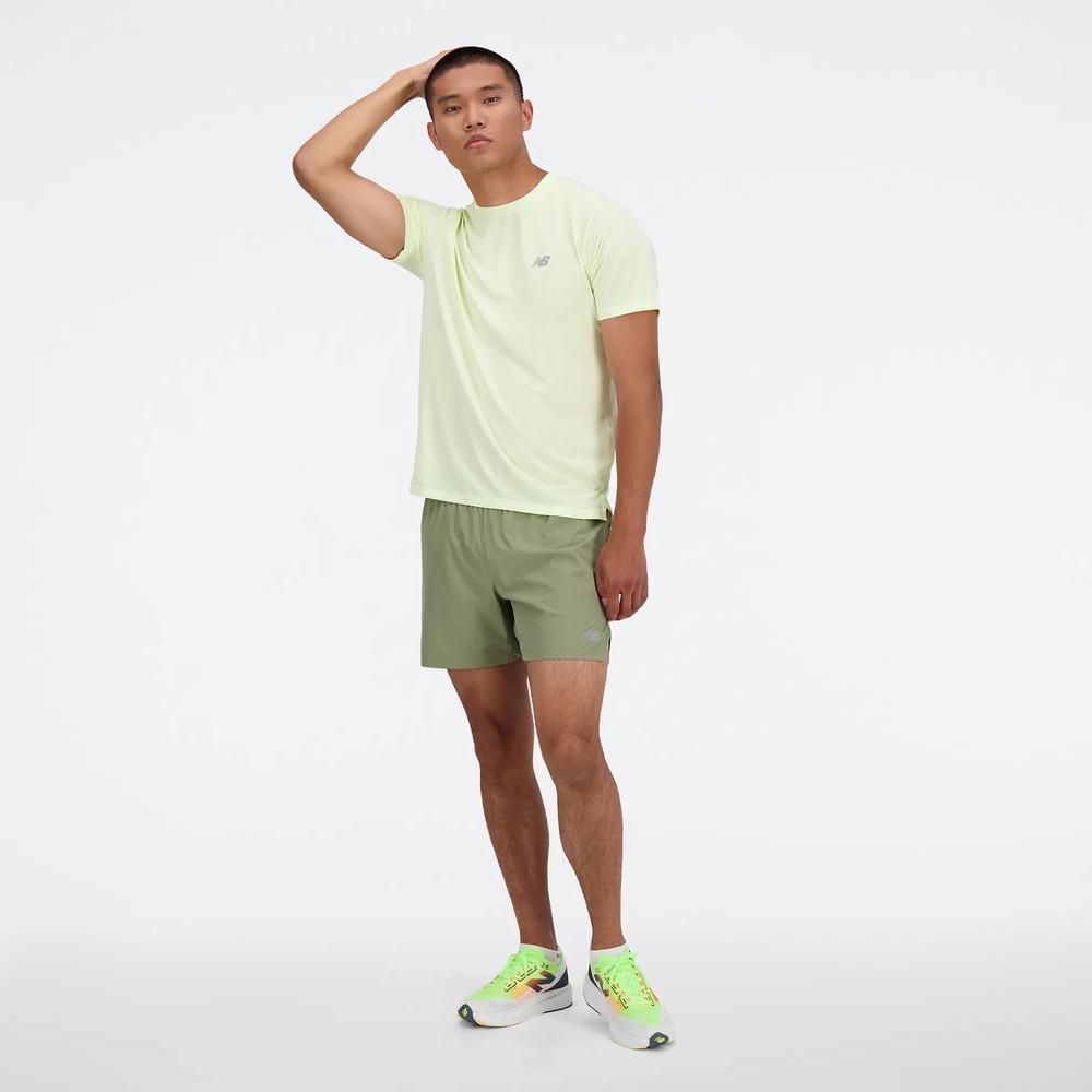 Pánské šortky New Balance MS41286DEK - zelené