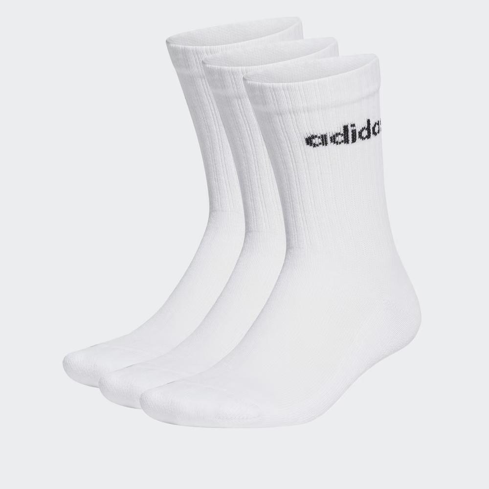 Ponožky adidas Sportswear Linear Crew Cushioned Socks 3 Pairs HT3455 - bílé