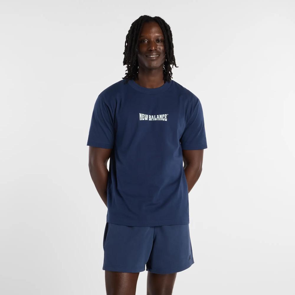Pánské tričko New Balance MT61B2STNNY - tmavě modrě