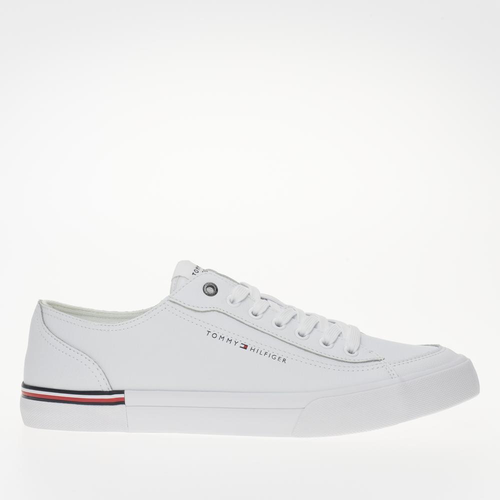 Boty Tommy Hilfiger Corporate Vulc Leather FM0FM04953-YBS - bílé