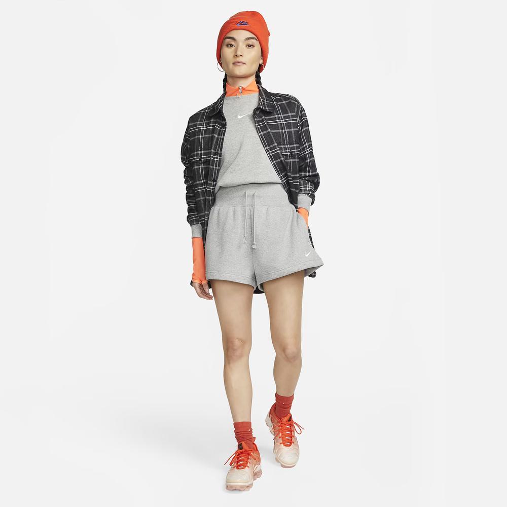 Dámské krátké kalhoty Nike Sportswear Phoenix Fleece FD1409-063 - šedivé