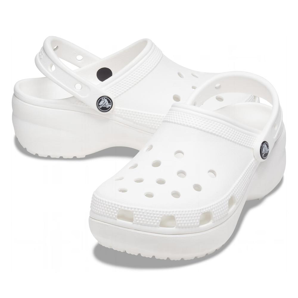 Žabky dámské Crocs Classic Platform Clog 206750-100 - bílé