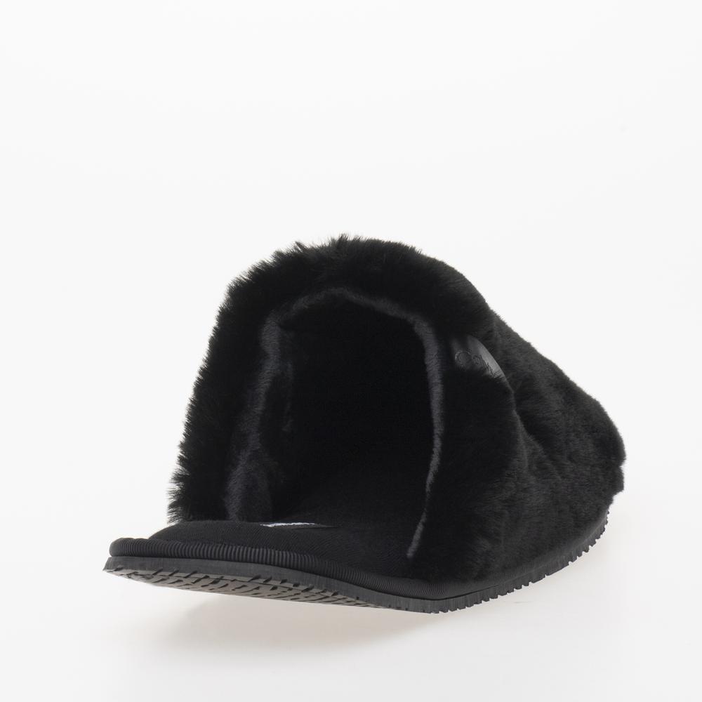 Boty Calvin Klein Hotel Slipper Fur After Glow YW0YW01593-0GJ - černé