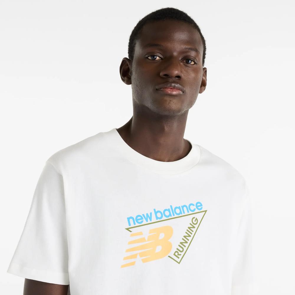 Pánské tričko New Balance Classic Tri-Logo MT61N1YVSST - bílé