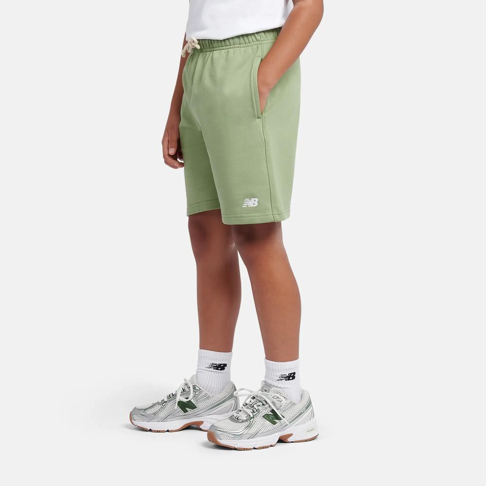 Dětské krátké kalhoty New Balance LAKB0008AAR - zelené