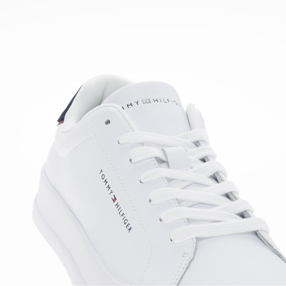 Boty Tommy Hilfiger Court Leather Detail FM0FM05367-0LD - bílé