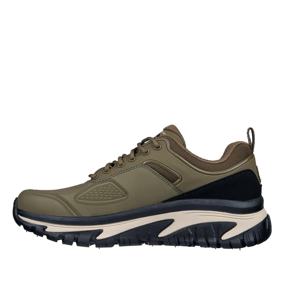 Pánské boty Skechers Relaxed Fit Arch Fit Road Walker Recon 237333OLBK - zelené