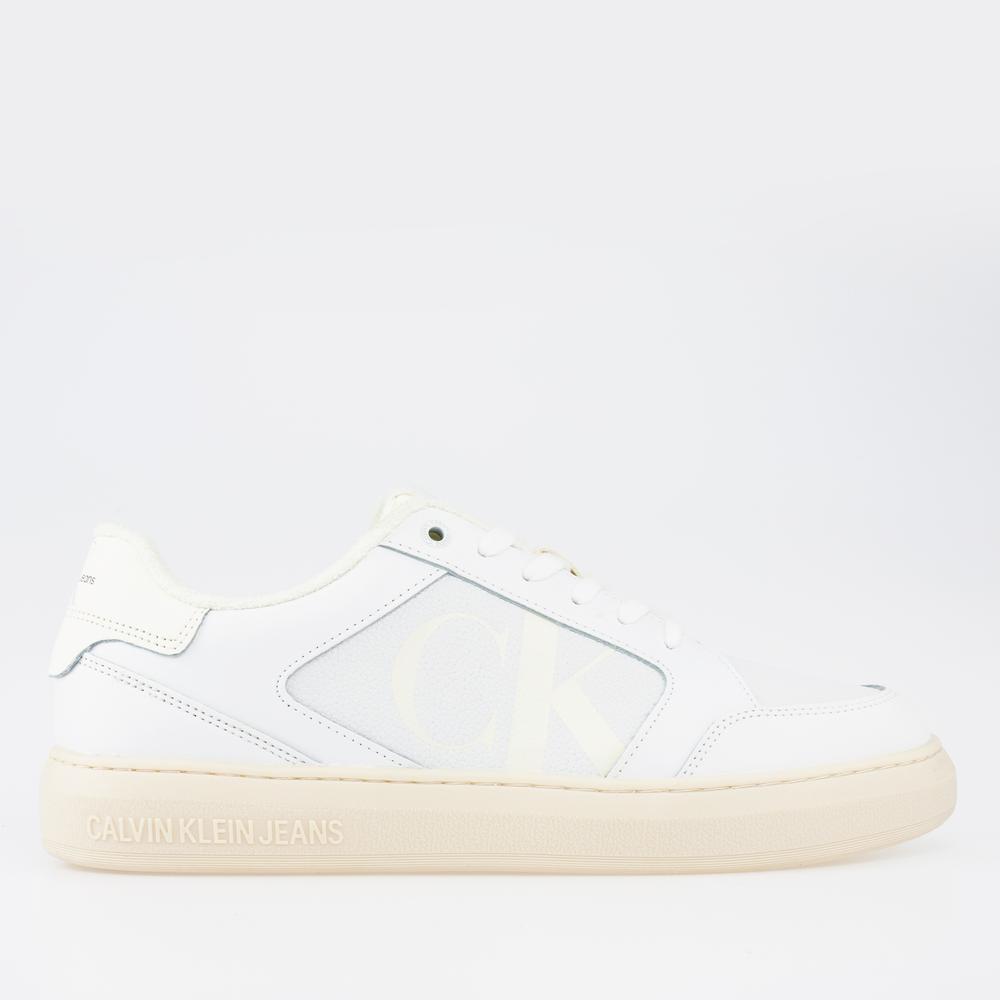 Boty Calvin Klein Casual Cupsole Lth-Pu Mono YM0YM00573-0K7 - bílé