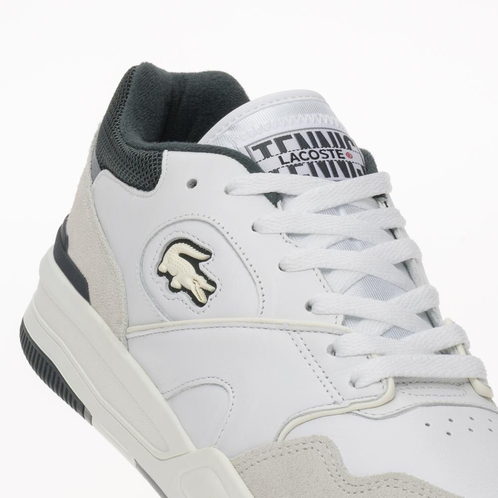 Boty Lacoste Lineshot Mesh Collar Leather Trainers 746SMA0088-1R5 - bílá