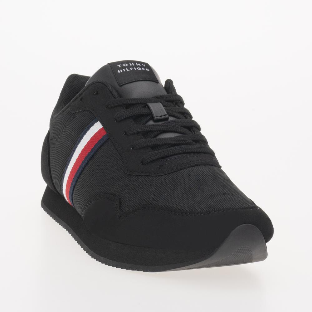 Boty Tommy Hilfiger LO Runner Mix FM0FM04958-BDS - černé