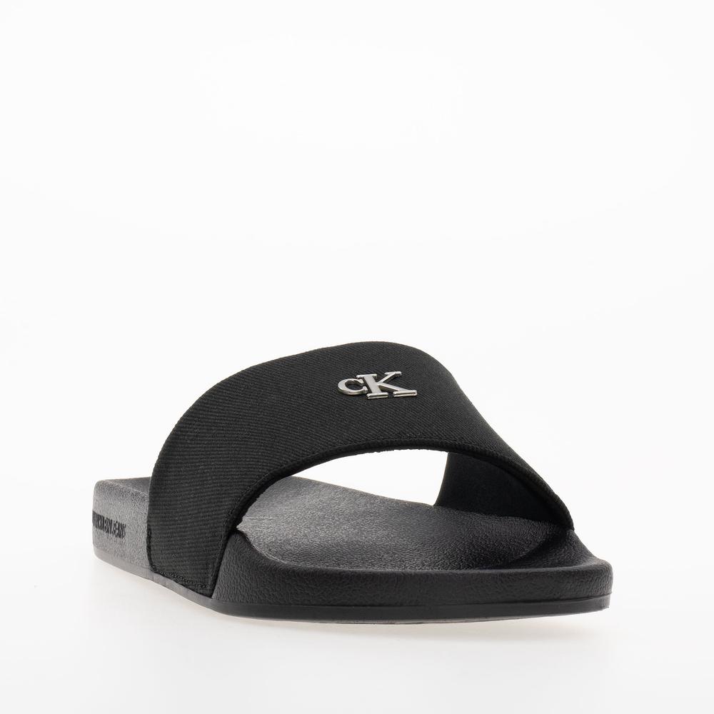 Žabky Calvin Klein Slide Monogram Hardware YW0YW01713-0GJ - černé